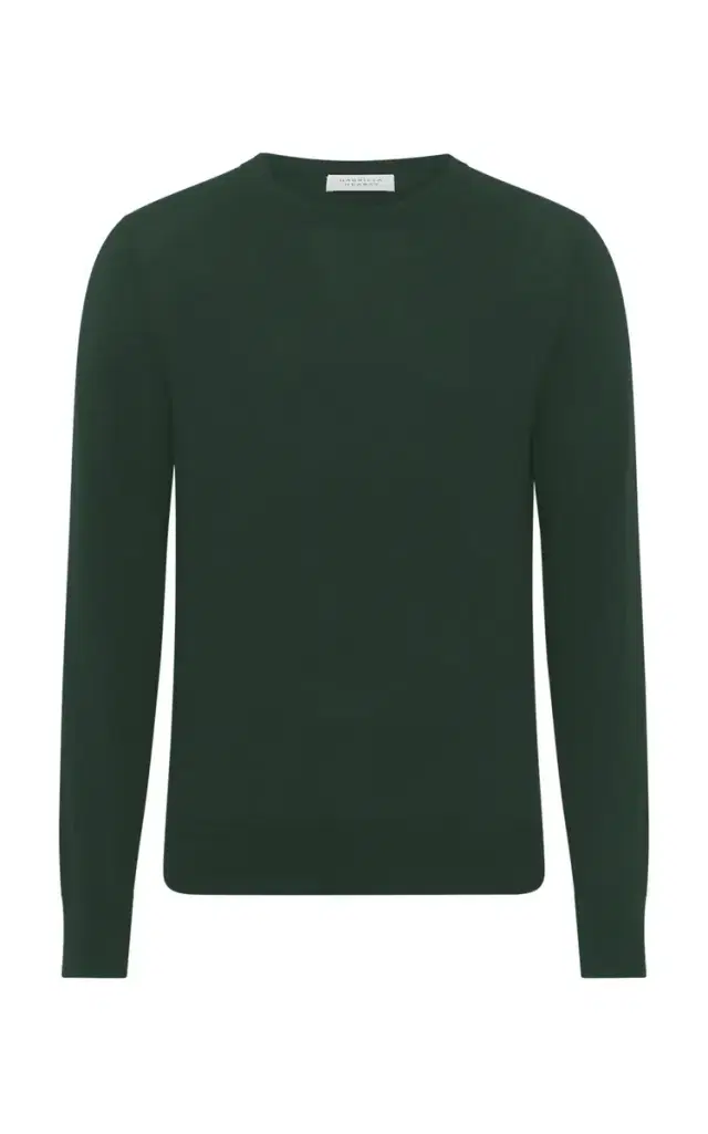 Gabriela Hearst Palco Knit Sweater in English Green Merino Wool