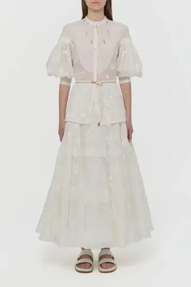 Gabriela Hearst Sonya Mia's Flowers Maxi Skirt in Embroidered Silk Organza | Thumbnail 4 Gabriela Hearst Sonya Mia's Flowers Maxi Skirt in Embroidered Silk Organza | Thumbnail 4