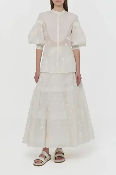 Gabriela Hearst Sonya Mia's Flowers Maxi Skirt in Embroidered Silk Organza | Thumbnail 5 Gabriela Hearst Sonya Mia's Flowers Maxi Skirt in Embroidered Silk Organza | Thumbnail 5