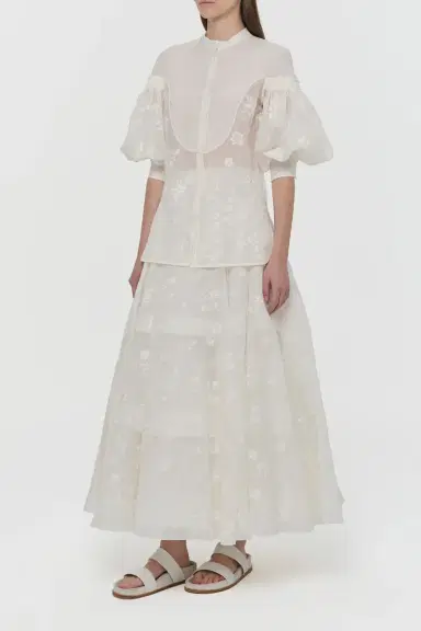 Gabriela Hearst Sonya Mia's Flowers Maxi Skirt in Embroidered Silk Organza | Thumbnail 6 Gabriela Hearst Sonya Mia's Flowers Maxi Skirt in Embroidered Silk Organza | Thumbnail 6