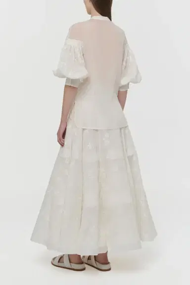 Gabriela Hearst Sonya Mia's Flowers Maxi Skirt in Embroidered Silk Organza | Thumbnail 7 Gabriela Hearst Sonya Mia's Flowers Maxi Skirt in Embroidered Silk Organza | Thumbnail 7