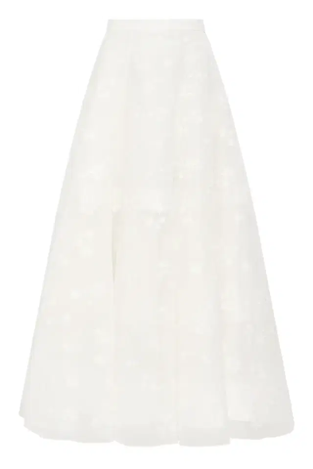 Gabriela Hearst Sonya Mia's Flowers Maxi Skirt in  Embroidered Silk Organza