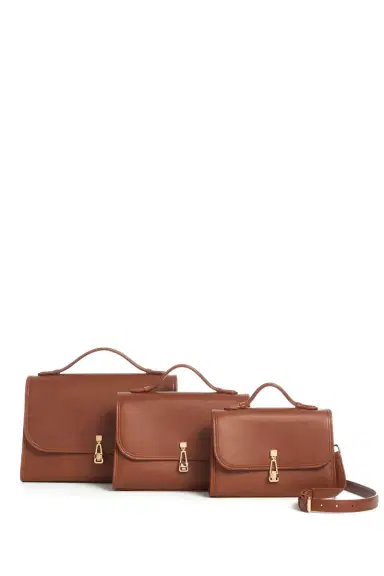 Gabriela Hearst Large Leonora Flap Bag in Cognac Leather | Thumbnail 4