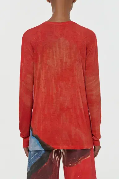Gabriela Hearst Isaro Long Sleeve T-shirt in Air Multi Printed Cashmere Jersey | Thumbnail 4 Gabriela Hearst Isaro Long Sleeve T-shirt in Air Multi Printed Cashmere Jersey | Thumbnail 4