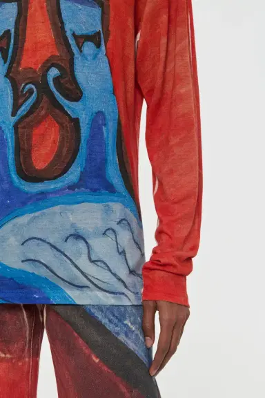 Gabriela Hearst Isaro Long Sleeve T-shirt in Air Multi Printed Cashmere Jersey | Thumbnail 6 Gabriela Hearst Isaro Long Sleeve T-shirt in Air Multi Printed Cashmere Jersey | Thumbnail 6