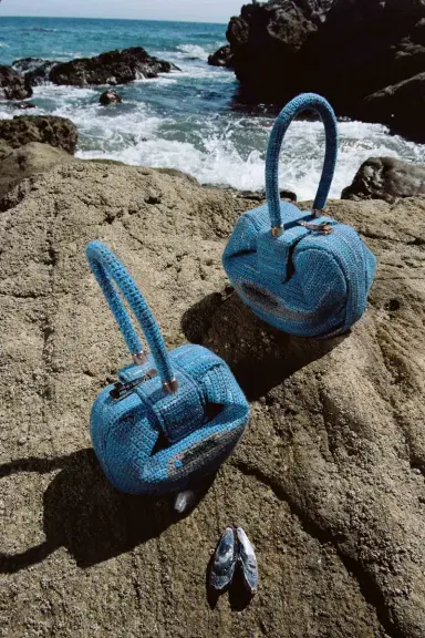 Gabriela Hearst Demi Bag in Water Multi Crochet Cashmere | Thumbnail 5 Gabriela Hearst Demi Bag in Water Multi Crochet Cashmere | Thumbnail 5