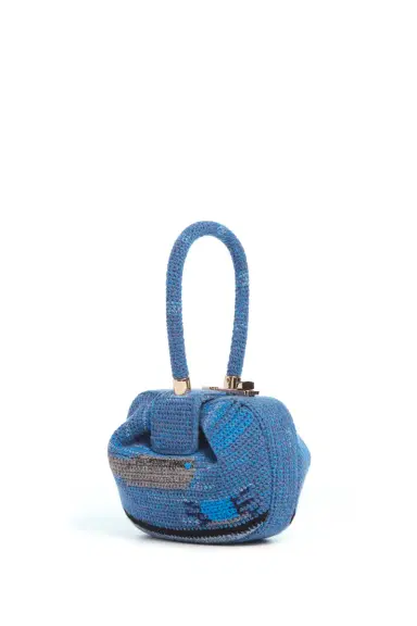 Gabriela Hearst Demi Bag in Water Multi Crochet Cashmere | Thumbnail 1 Gabriela Hearst Demi Bag in Water Multi Crochet Cashmere | Thumbnail 1