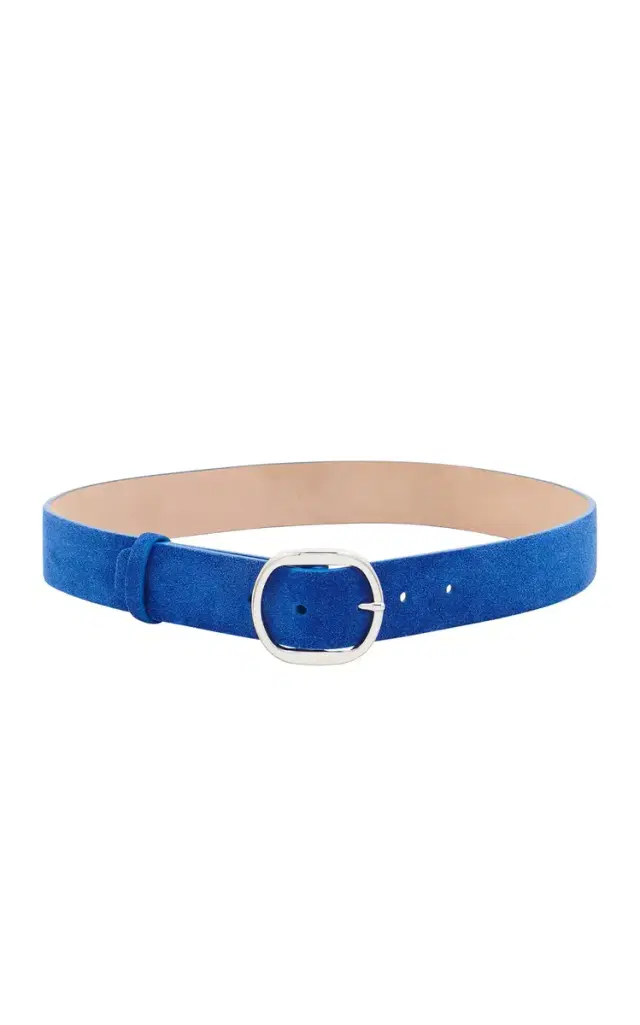 Gabriela Hearst Elster Belt in Cobalt Suede