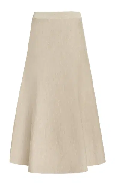 Gabriela Hearst Freddie Knit Midi Skirt in Oatmeal Merino Wool Cashmere | Thumbnail 1