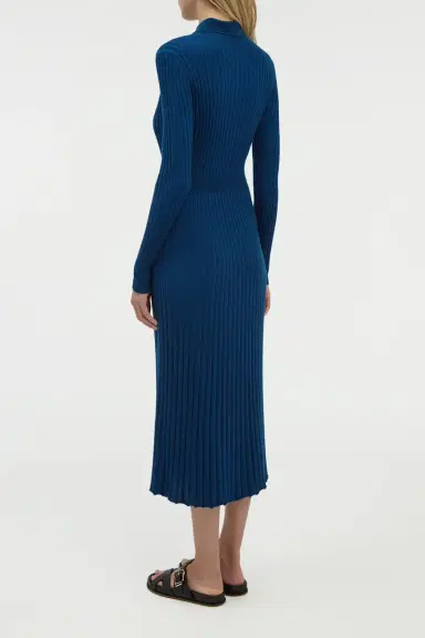 Gabriela Hearst Ardor Knit Maxi Dress in Washed Denim Cashmere Silk | Thumbnail 4 Gabriela Hearst Ardor Knit Maxi Dress in Washed Denim Cashmere Silk | Thumbnail 4