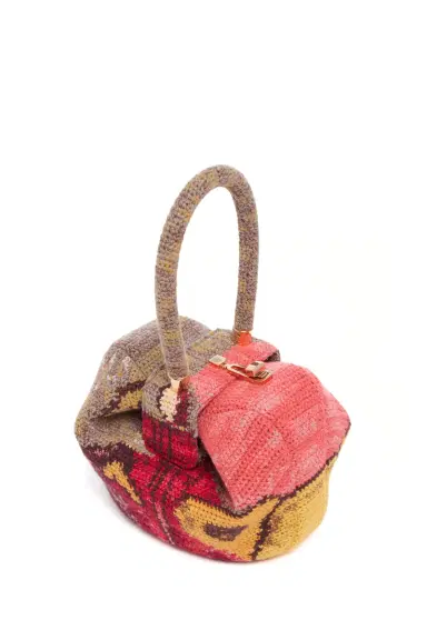 Gabriela Hearst Nina Bag in Fire Multi Crochet Cashmere | Thumbnail 4