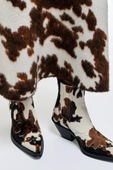 Gabriela Hearst Cassidy Cowboy Ankle Boot in Cognac Multi Pony Hair | Thumbnail 2 Gabriela Hearst Cassidy Cowboy Ankle Boot in Cognac Multi Pony Hair | Thumbnail 2