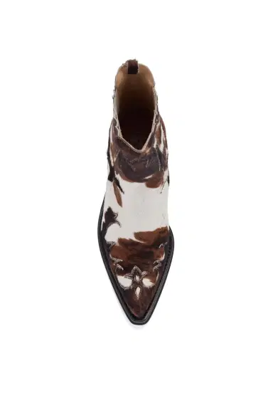 Gabriela Hearst Cassidy Cowboy Ankle Boot in Cognac Multi Pony Hair | Thumbnail 5 Gabriela Hearst Cassidy Cowboy Ankle Boot in Cognac Multi Pony Hair | Thumbnail 5