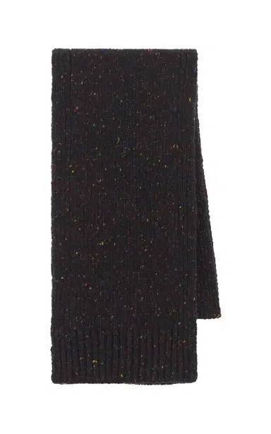 Gabriela Hearst Fokestone Knit Scarf in Charcoal Multi Speckled Aran Cashmere | Thumbnail 1