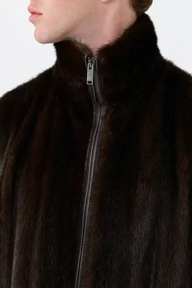 Gabriela Hearst Aristede Jacket in Dark Chocolate Recycled Mink Fur | Thumbnail 6 Gabriela Hearst Aristede Jacket in Dark Chocolate Recycled Mink Fur | Thumbnail 6