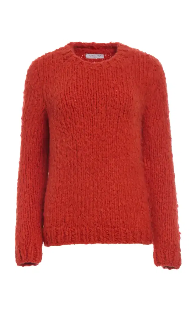 GABRIELA HEARST Lawrence Knit Sweater in Antelope Orange Welfat Cashmere