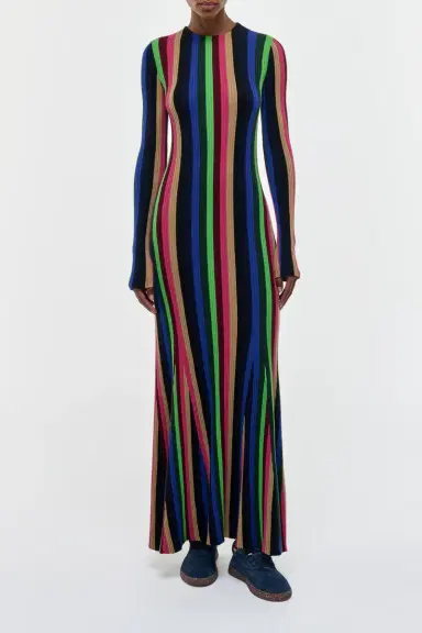 Gabriela Hearst Affinity Knit Maxi Dress in Multi Cashmere Silk | Thumbnail 2 Gabriela Hearst Affinity Knit Maxi Dress in Multi Cashmere Silk | Thumbnail 2