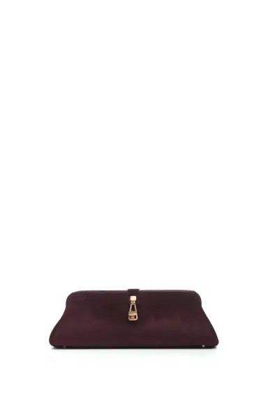 Gabriela Hearst Paola Clutch in Bordeaux Suede | Thumbnail 1 Gabriela Hearst Paola Clutch in Bordeaux Suede | Thumbnail 1