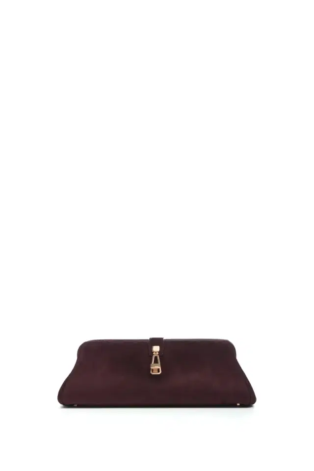 GABRIELA HEARST Paola Clutch in Bordeaux Suede
