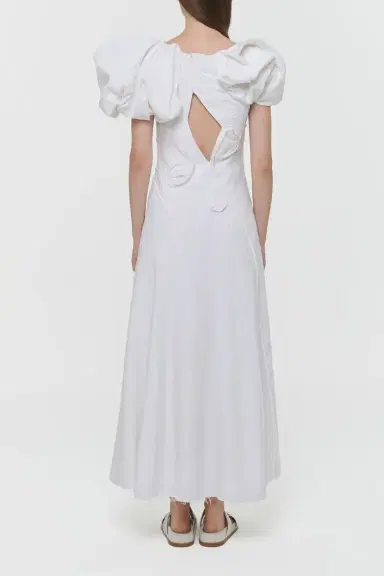 Gabriela Hearst Navi Puff Sleeve Maxi Dress in Aloe Linen | Thumbnail 7 Gabriela Hearst Navi Puff Sleeve Maxi Dress in Aloe Linen | Thumbnail 7