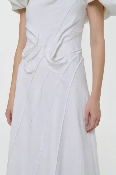 Gabriela Hearst Navi Puff Sleeve Maxi Dress in Aloe Linen | Thumbnail 9 Gabriela Hearst Navi Puff Sleeve Maxi Dress in Aloe Linen | Thumbnail 9
