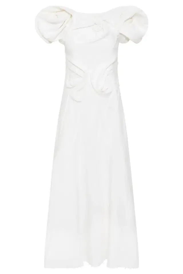 Gabriela Hearst Navi Puff Sleeve Maxi Dress in  Aloe Linen