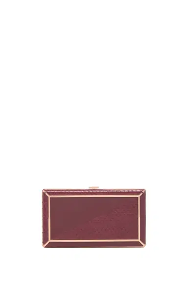 Gabriela Hearst Callas Clutch in Bordeaux Snakeskin & Nappa Leather | Thumbnail 1 Gabriela Hearst Callas Clutch in Bordeaux Snakeskin & Nappa Leather | Thumbnail 1
