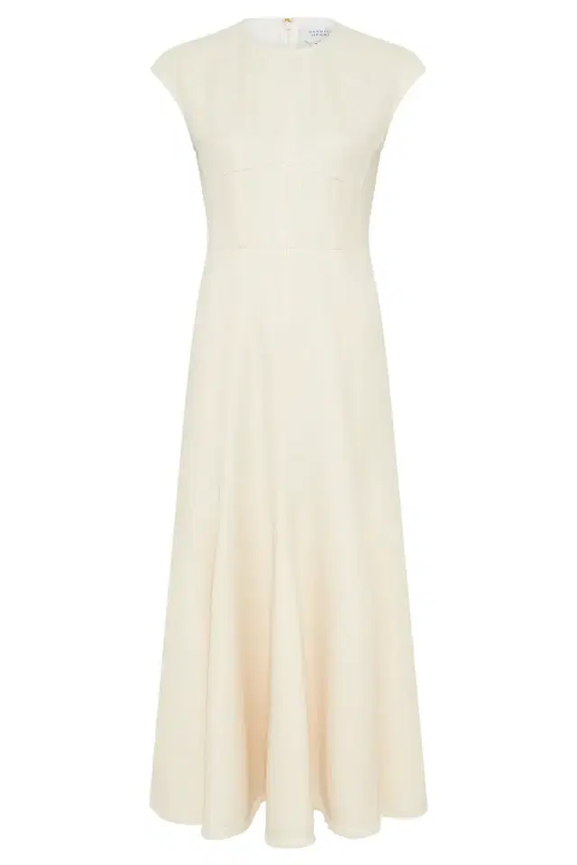 GABRIELA HEARST Crowther Midi Dress in  Virgin Wool Silk Slub