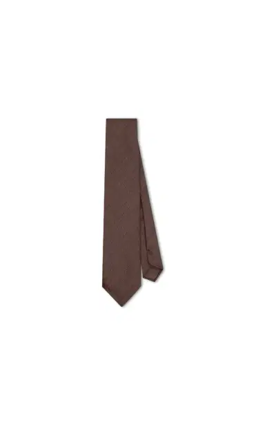 Gabriela Hearst Escudo Tie in Chocolate Wool Silk | Thumbnail 1 Gabriela Hearst Escudo Tie in Chocolate Wool Silk | Thumbnail 1