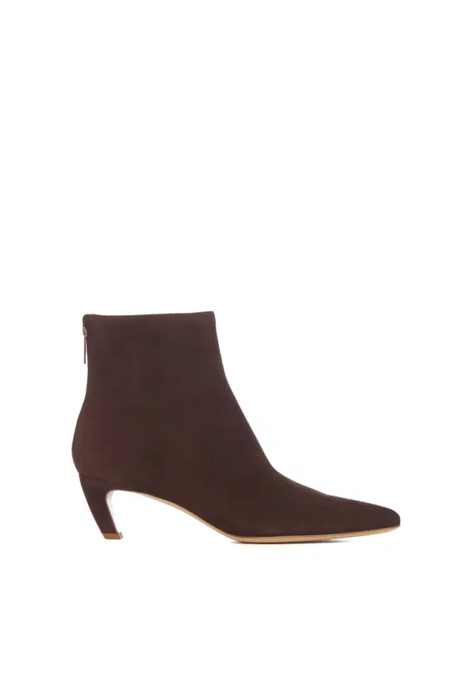GABRIELA HEARST Clayton Ankle Boot in Dark Chocolate Suede