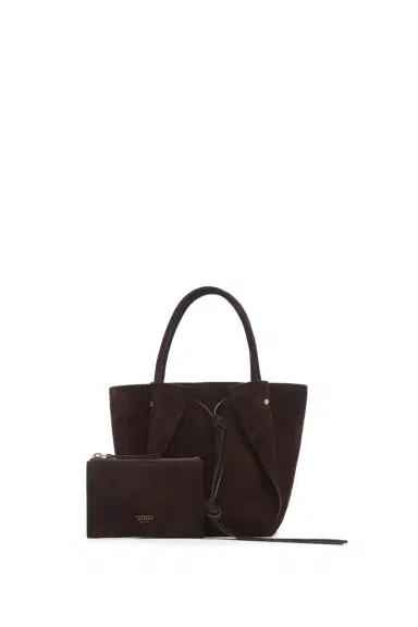Gabriela Hearst Small Marija Tote Bag in Chocolate Suede | Thumbnail 2 Gabriela Hearst Small Marija Tote Bag in Chocolate Suede | Thumbnail 2