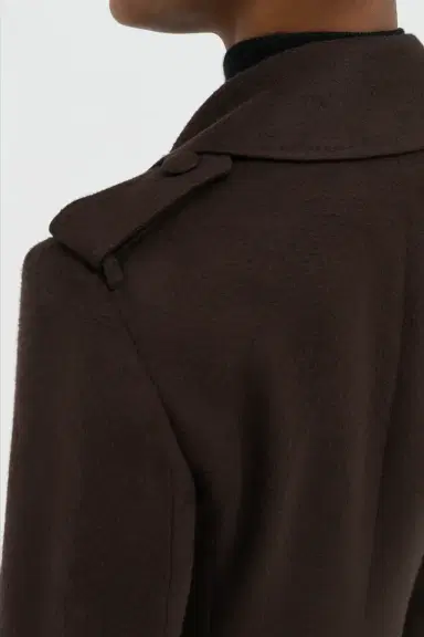 Gabriela Hearst Houstt Trench Coat in Chocolate Winter Silk | Thumbnail 6