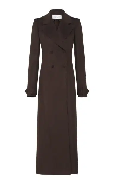 Gabriela Hearst Houstt Trench Coat in Chocolate Winter Silk | Thumbnail 1