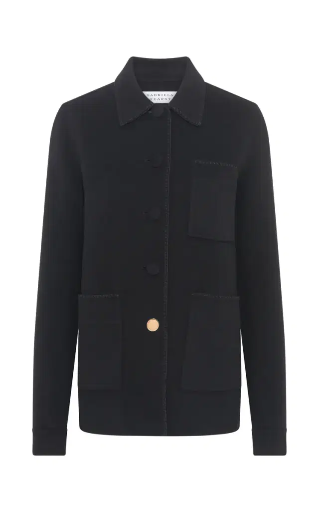 Gabriela Hearst Ulu Chore Jacket in Black Double-face Recycled Cashmere