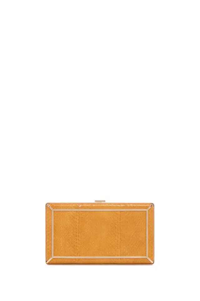 Gabriela Hearst Callas Clutch in Saffron Snakeskin