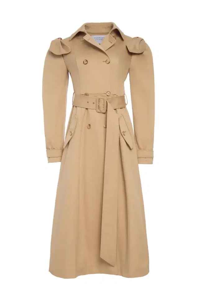 GABRIELA HEARST Benedict Trench Coat in Camel Sea Island Cotton Twill