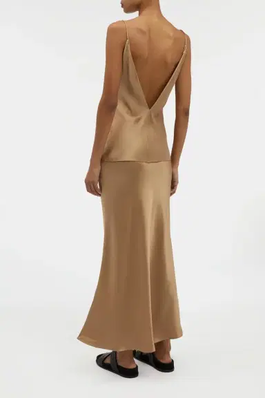 Gabriela Hearst Frei Maxi Skirt in Camel Silk Satin | Thumbnail 5 Gabriela Hearst Frei Maxi Skirt in Camel Silk Satin | Thumbnail 5