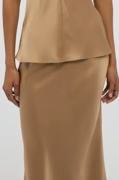 Gabriela Hearst Frei Maxi Skirt in Camel Silk Satin | Thumbnail 6 Gabriela Hearst Frei Maxi Skirt in Camel Silk Satin | Thumbnail 6