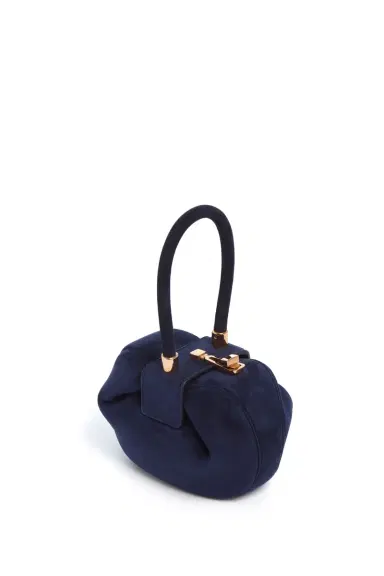 Gabriela Hearst Demi Bag in Navy Suede | Thumbnail 3 Gabriela Hearst Demi Bag in Navy Suede | Thumbnail 3