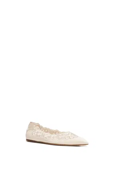 Gabriela Hearst Ziva Lace Ballerina Flat Shoe in Nappa Leather | Thumbnail 2