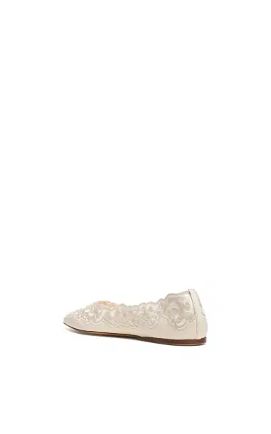 Gabriela Hearst Ziva Lace Ballerina Flat Shoe in Nappa Leather | Thumbnail 3
