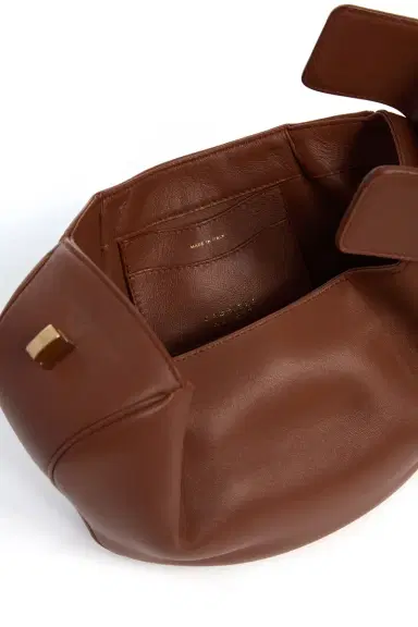 GABRIELA HEARST Nina Bag in Cognac Nappa Leather with Crocodile Leather Handle | Thumbnail 4 GABRIELA HEARST Nina Bag in Cognac Nappa Leather with Crocodile Leather Handle | Thumbnail 4