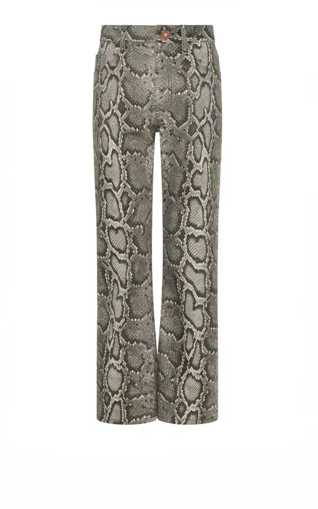 GH Ezra Bootcut Cropped Jean in Greyscale Recycled Printed Cotton Denim