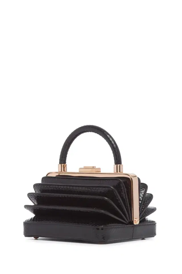 GABRIELA HEARST Diana Bag in Black Snakeskin