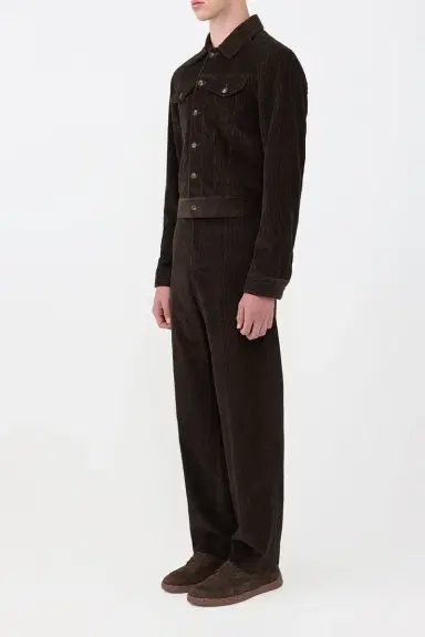 Gabriela Hearst Harold Trouser in Chocolate Fine Cashmere Corduroy | Thumbnail 4 Gabriela Hearst Harold Trouser in Chocolate Fine Cashmere Corduroy | Thumbnail 4