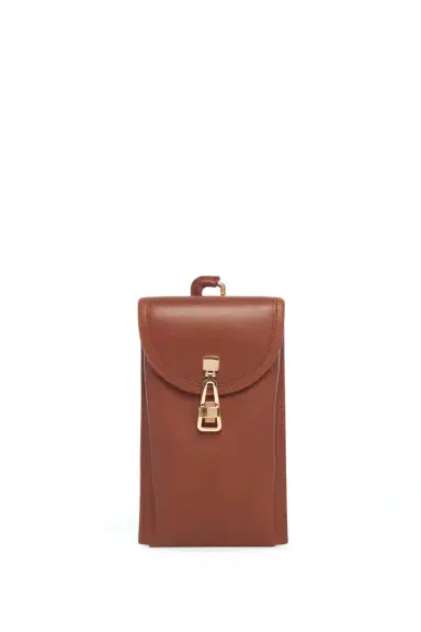 Gabriela Hearst Sunglasses Pouch in Cognac Leather | Thumbnail 1