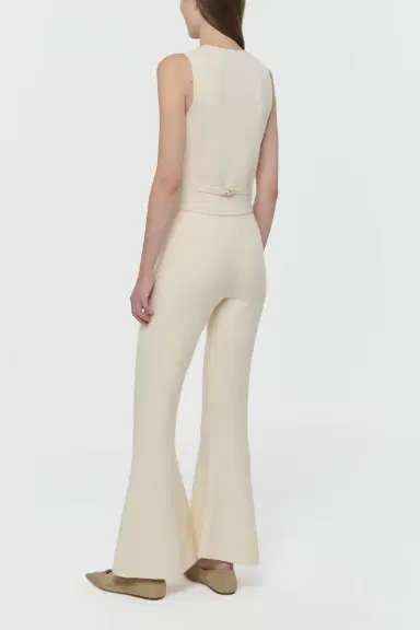 Gabriela Hearst Enso Knit Vest in Off White Merino Wool Cashmere | Thumbnail 4