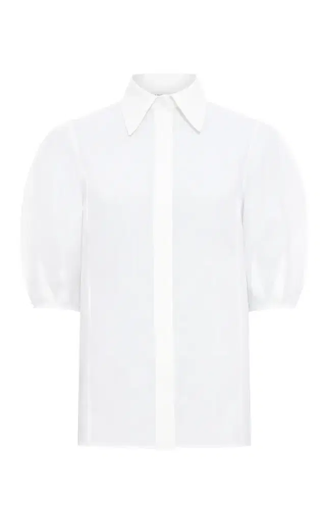 GABRIELA HEARST Sansi Top in White Aloe Linen