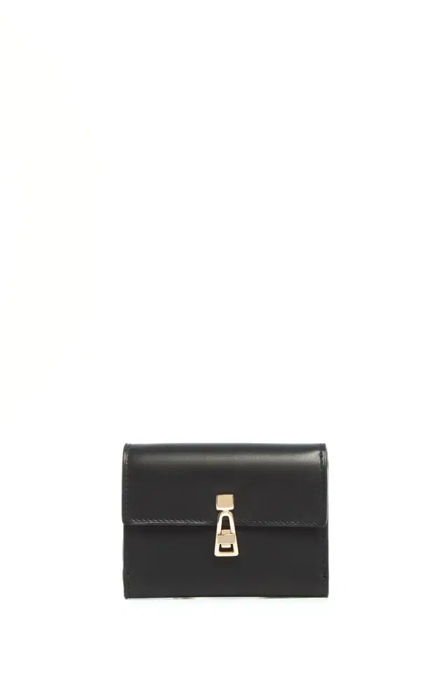 Gabriela Hearst Compact Flat Wallet in Black Leather