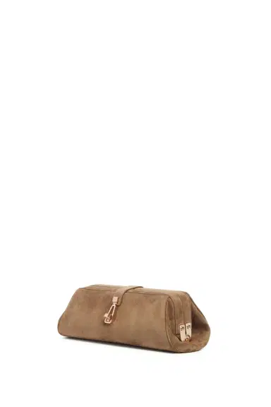 Gabriela Hearst Paola Clutch in Dark Sand Suede | Thumbnail 4 Gabriela Hearst Paola Clutch in Dark Sand Suede | Thumbnail 4